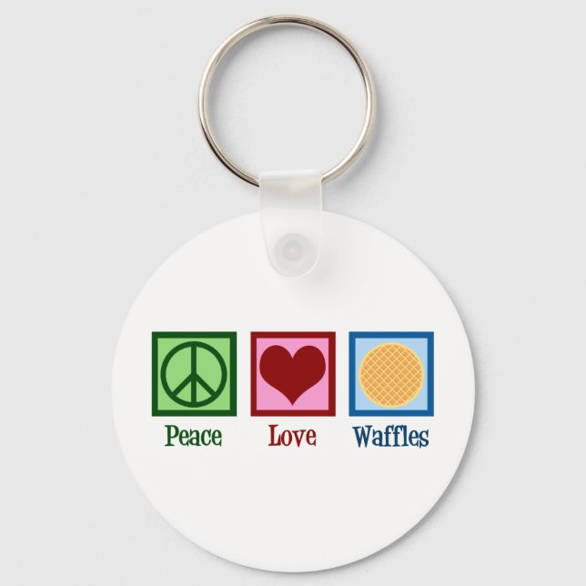 Porte-clés Waffles Peace Love (Recto)