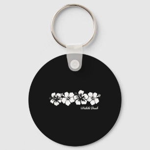Porte-clés Waikiki Beach Hawaii Hibiscus Fleur Souvenir Mens