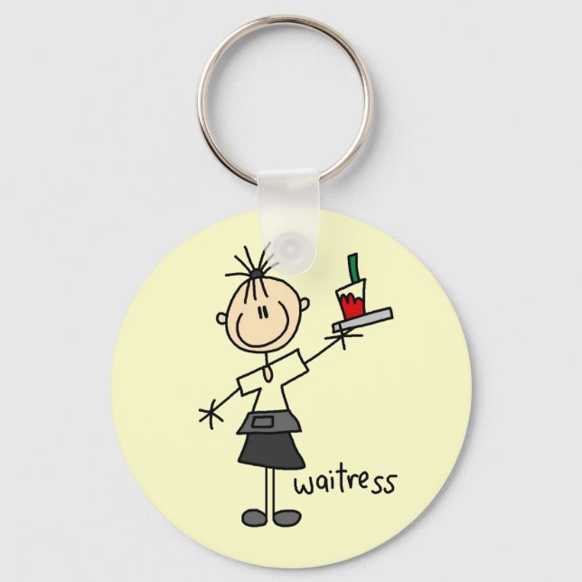Porte-clés Waitress Stick Figure (Recto)