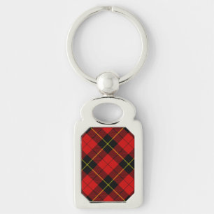 Porte-clés Wallace tartan rouge noir plaid
