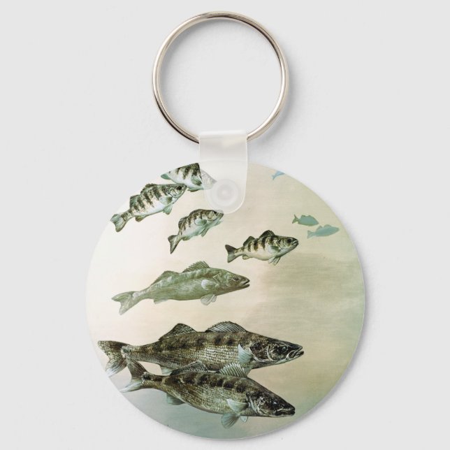 Porte-clés walleye yellow perch and pike keychain (Recto)