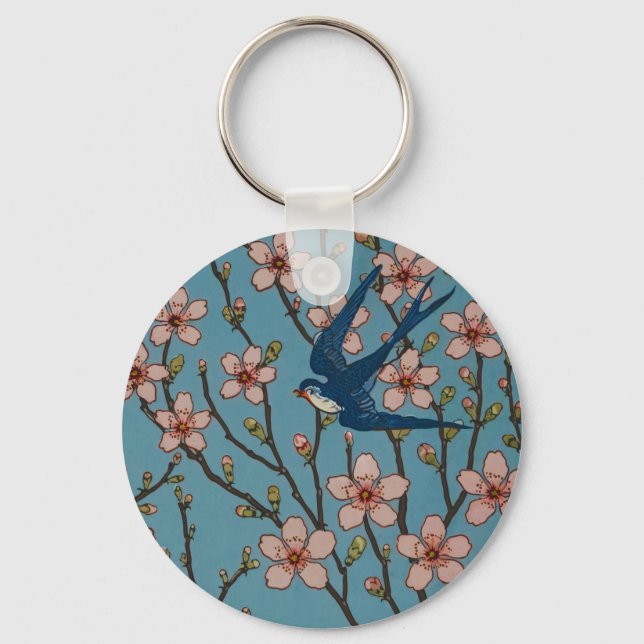 Porte-clés Walter Crane Almond Blossom & Swallow (Recto)