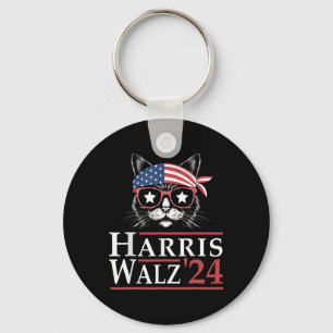 Porte-clés Walz 2024 Funny Cat Election Kamala Harris Tim Wal