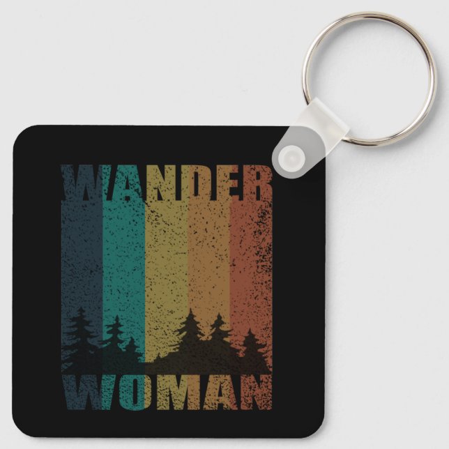 Porte-clés Wander femme randonnée camping vintage (Dos)