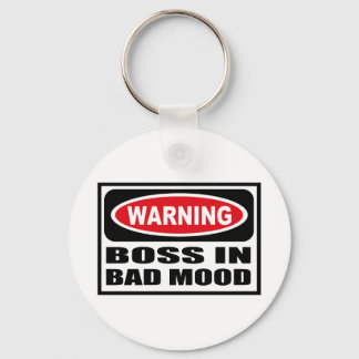 Porte-clés Warning BOSS IN BAD MOOD Key Chain