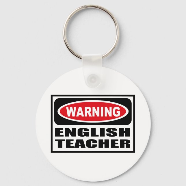 Porte-clés Warning ENGLISH TEACHER Key Chain (Recto)