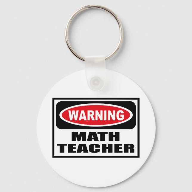 Porte-clés Warning MATH TEACHER Key Chain (Recto)