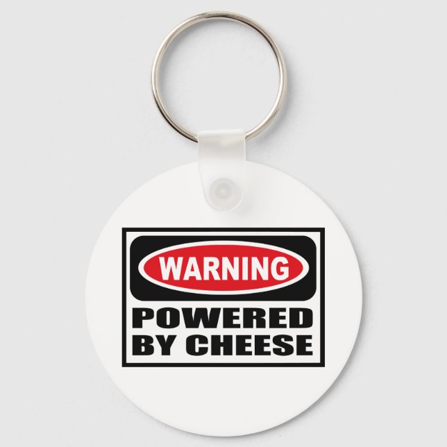 Porte-clés Warning POWERED BY CHEESE Key Chain (Recto)