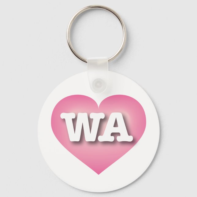Porte-clés Washington Pink Fade Heart - I love WA (Recto)