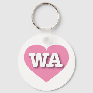 Porte-clés Washington Pink Heart - J'aime WA