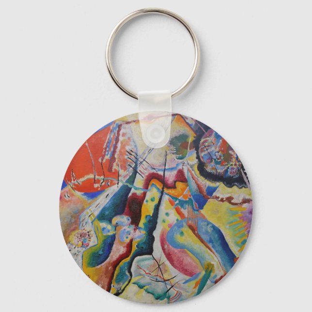 Porte-clés Wassily Kandinsky Rouge tache classique Art Abstra (Recto)