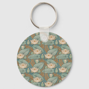 Porte-clés Water Lys Lily Art Nouveau Nature
