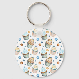 Porte-clés Watercolor cupcakes