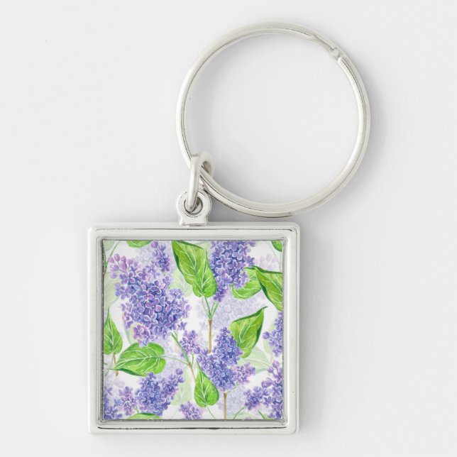 Porte-clés Watercolor lilac flowers (Devant)
