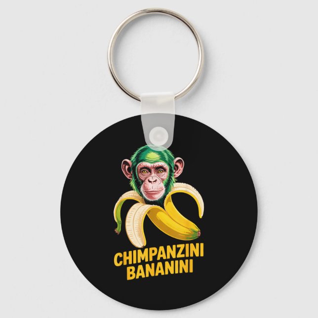 Porte-clés Watercolor Monkey Meme Italian Brainrot Chimpanzin (Recto)