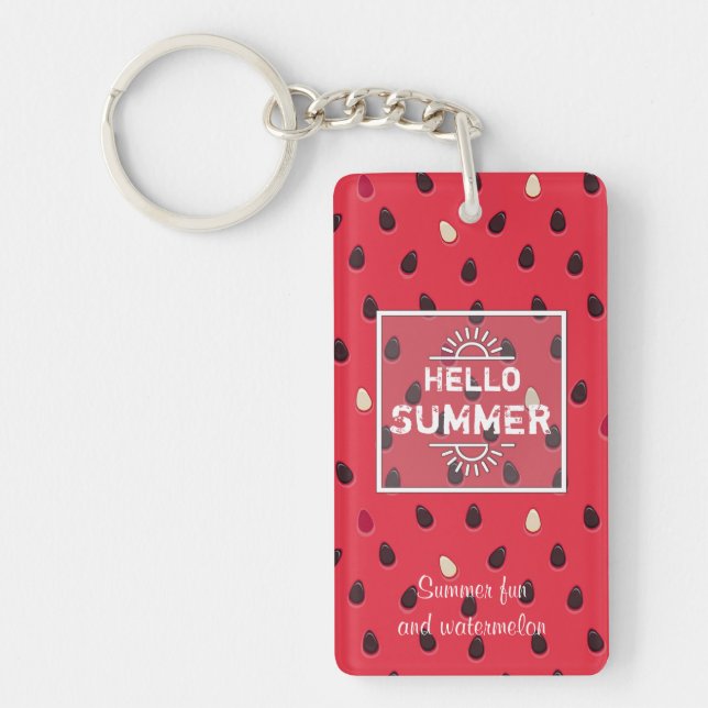 Porte-clés Watermelon Pattern | Personalized (Devant)