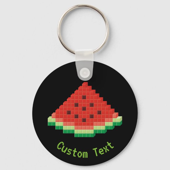 Porte-clés Watermelon Pixel Art Keychain (Recto)