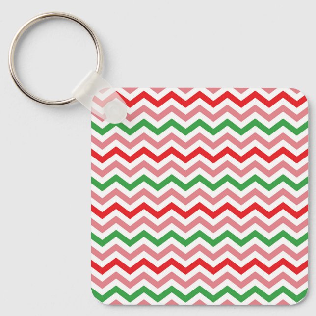 Porte-clés Watermelon Summer Zigzag Stripes Motif-56209 (Recto)