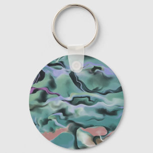 Porte-clés Waves In Harmony Acrylic Pour Abstract Art
