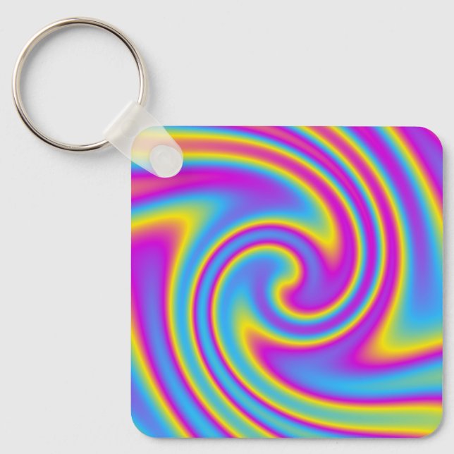 Porte-clés wavy rainbow (Recto)