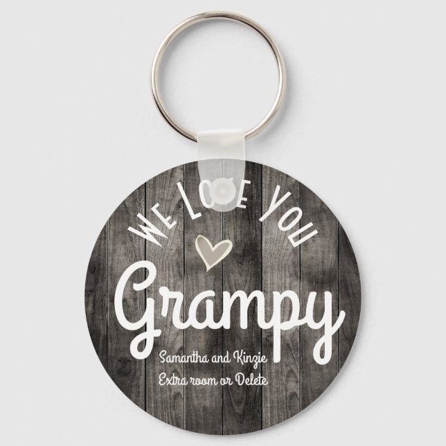 Porte-clés We Love you Grampy Custom Names (Recto)