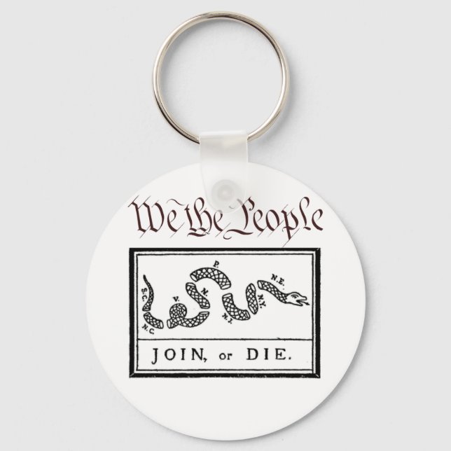 Porte-clés We the People... Join or Die (Recto)