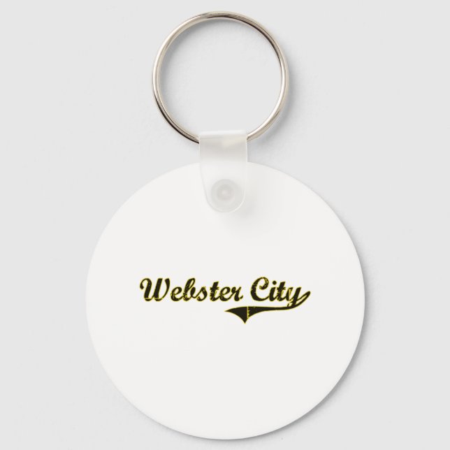Porte-clés Webster City Iowa Classic Design (Recto)
