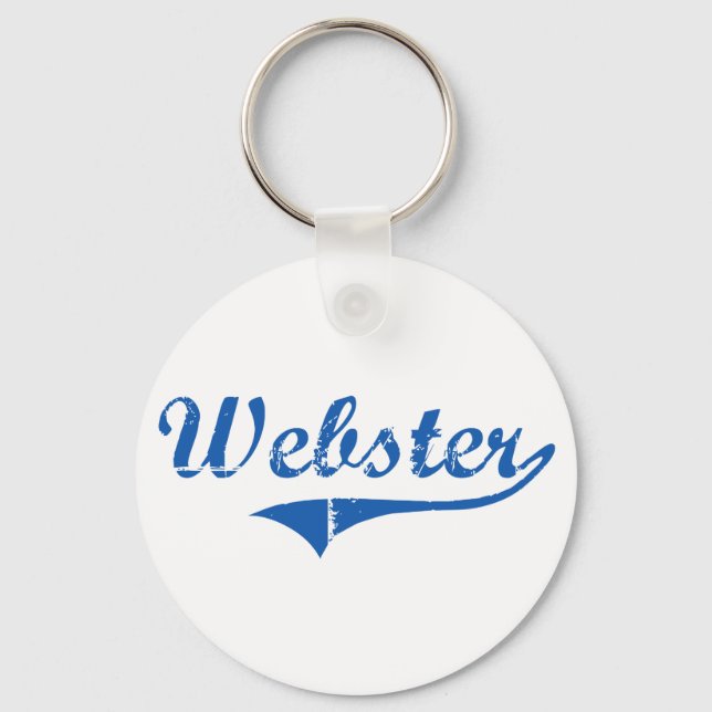 Porte-clés Webster New Hampshire Classic Design (Recto)