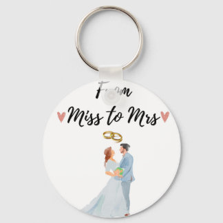 Porte-clés Wedding From Miss to Mrs keychain, Wedding gift