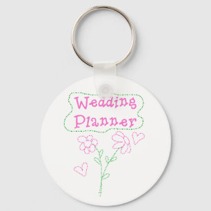 Porte-clés Wedding planner de fleurs roses