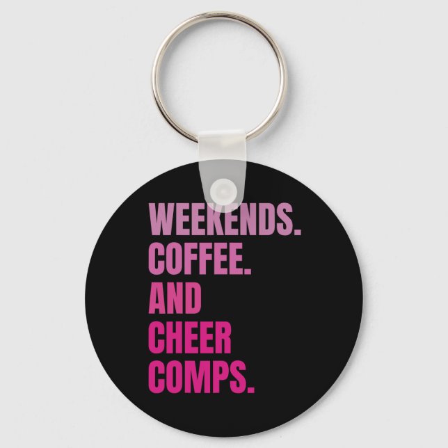 Porte-clés Week-ends Café et compétitions de cheer rétro (Recto)