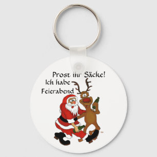Porte-clés Weihnachtsmann mit Elch