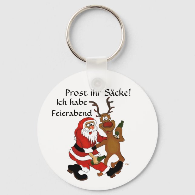 Porte-clés Weihnachtsmann mit Elch (Recto)