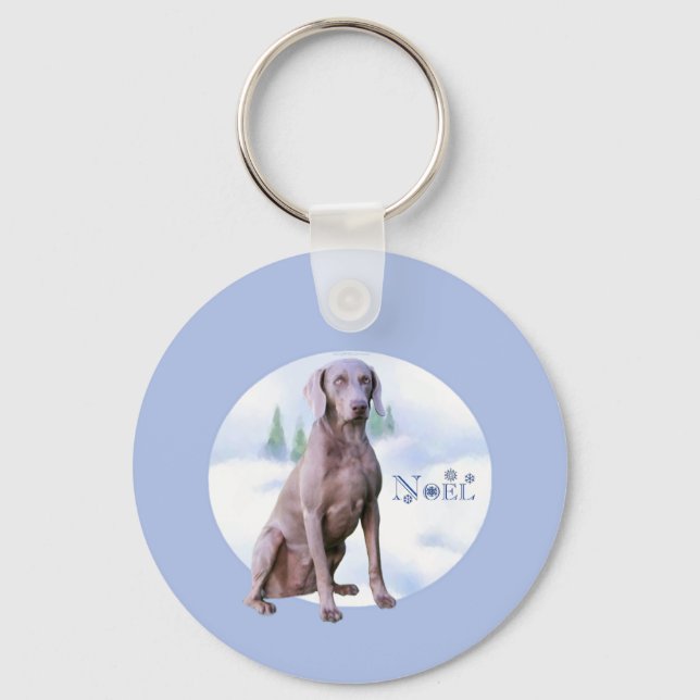 Porte-clés Weimaraner Noel Porte - clé (Recto)