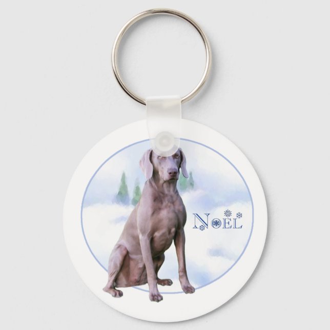Porte-clés Weimaraner Noel Porte - clé (Recto)