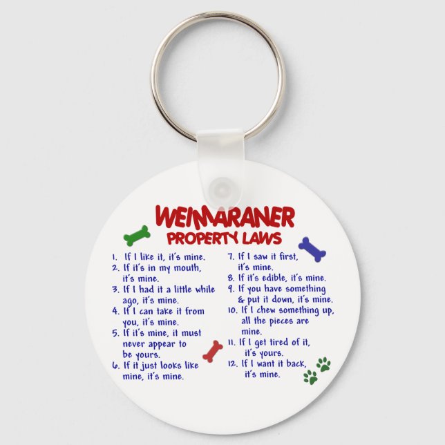 Porte-clés WEIMARANER, propriété Lois 2 (Recto)