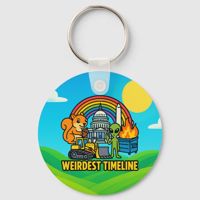 Porte-clés Weirdest Timeline Keychain by Phil Elmore (Recto)
