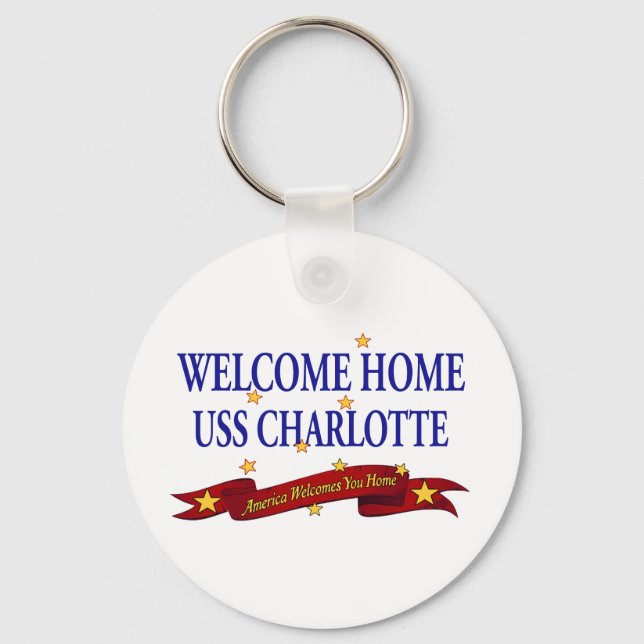 Porte-clés Welcome Home USS Charlotte (Recto)
