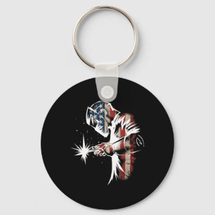 Porte-clés Welder American Flag Usa Patriotic Welder Cadeau