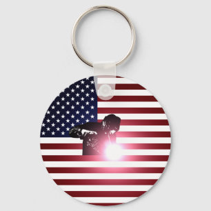 Porte-clés Welder and American Flag