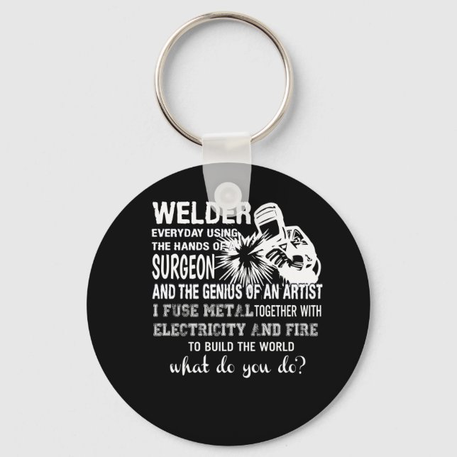 Porte-clés Welder Using Hands Surgeon Genius Artist (Recto)