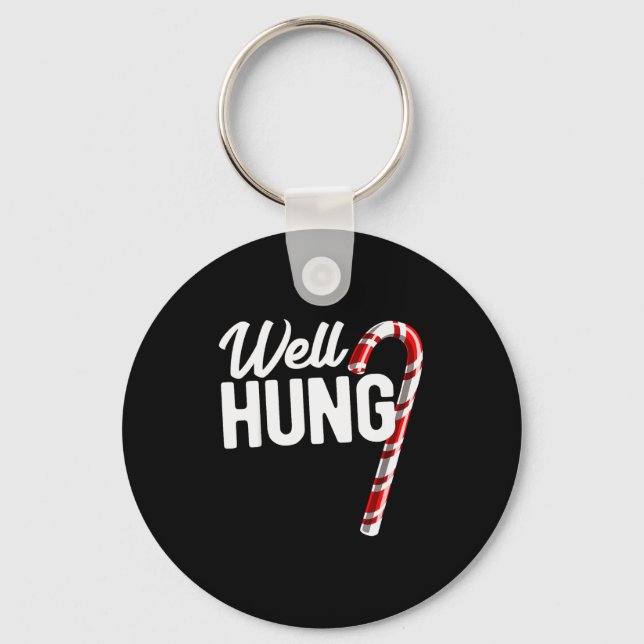 Porte-clés Well Hung Funny Christmas Candy Cane Well Hung  (Recto)