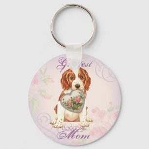 Porte-clés Welsh Springer Spaniel Heart Maman