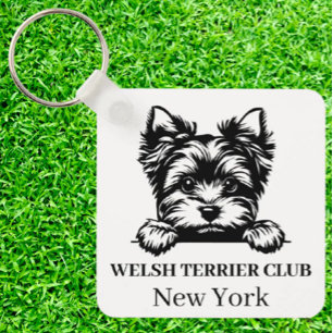 Porte-clés Welsh Terrier Custom Club porte - clé à thème