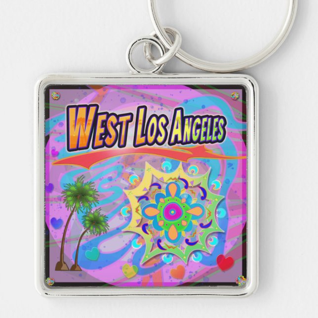 Porte-clés West Los Angeles Vrai Porte - clé de progrès (Devant)