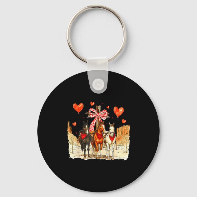 Porte-clés Western Horse Valentine Funny Western Valentines D (Recto)