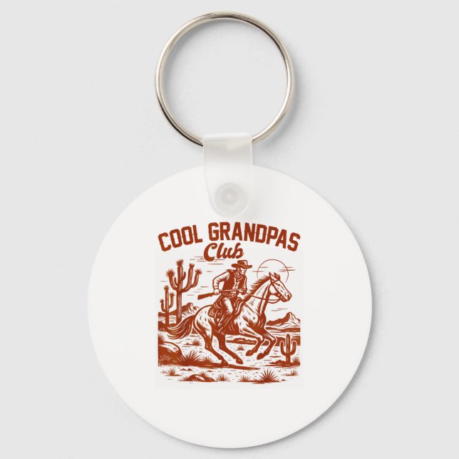 Porte-clés Western Wild West Grandpa Papa Cool Grandpas Club  (Recto)