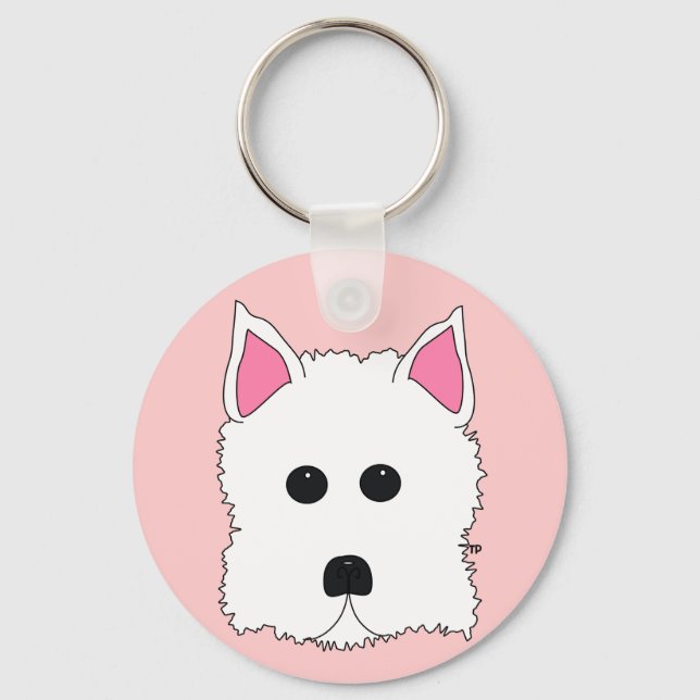 Porte-clés Westie Portrait (Recto)