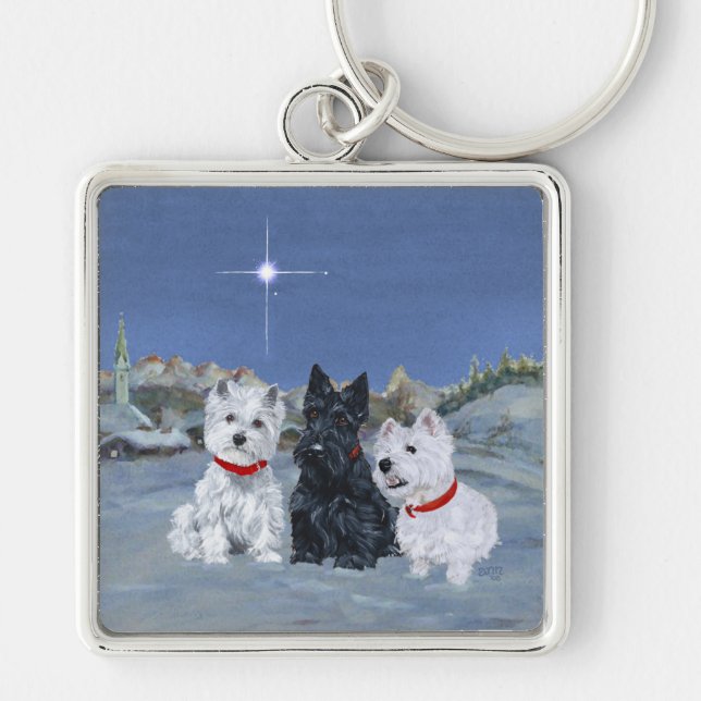 Porte-clés Westies and a Scottie Christmas (Devant)