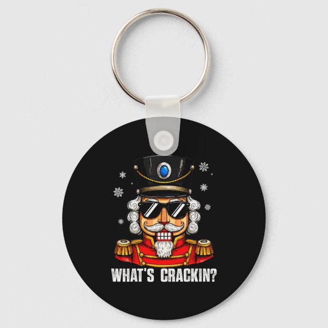Porte-clés Whats Crackin Funny Nutcracker Pjs Christmas Xmas  (Recto)